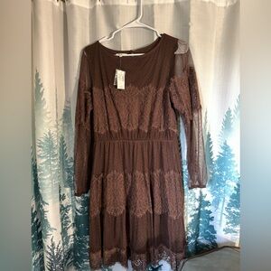NWT large brown dress